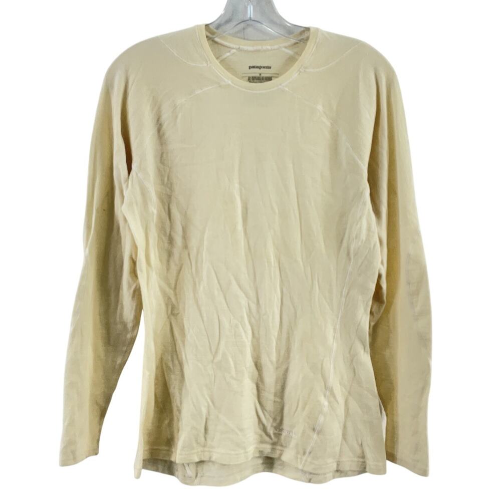 Patagonia Long Sleeve Crew Neck Top in Light Beige